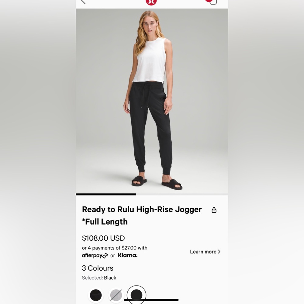 Lululemon Ready to Rulu HR Jogger